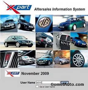 Каталог запасных частей MG Rover EPC ноябрь 2009 год (November 2009)