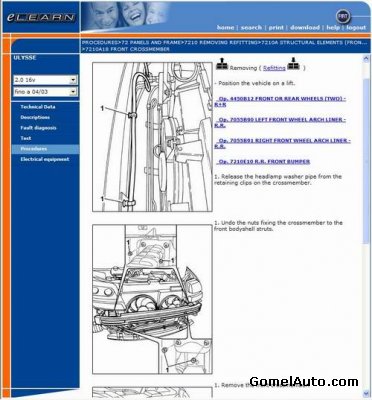 Руководство по ремонту автомобиля Fiat Ulysse 1994 - 2005 года выпуска (eLearn)