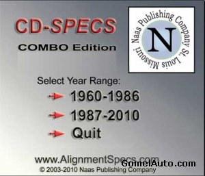 CD-SPECS Combo edition. Параметры развал-схождения американских автомобилей (1960 - 2010 год выпуска, Wheel Alignment Specifications)