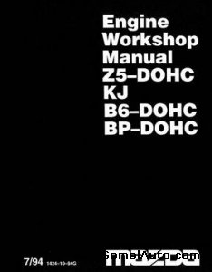 Руководство по ремонту двигателей Mazda Z5-DOCH, KJ, B6-DOCH, BP-DOCH