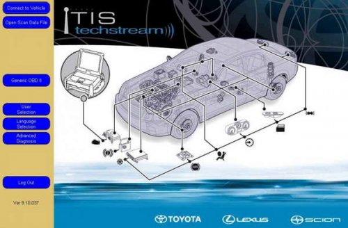 Программное обеспечение Toyota Techstream вер. 9.10.037 2014 год