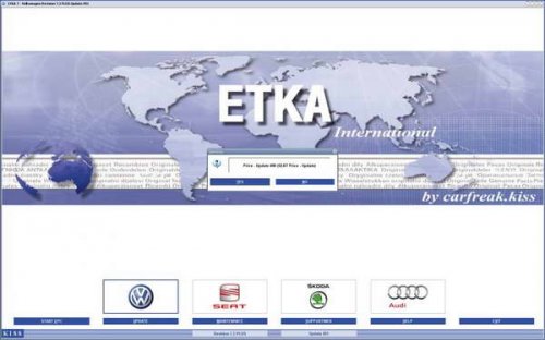 Электронный каталог оригинальных запасных частей ETKA 7.3 и 7.4 International, Germany 08.2014
