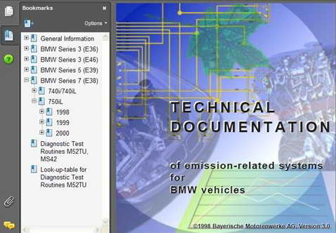 BMW Technical Documentation of emission-related systems: руководства и электрические схемы