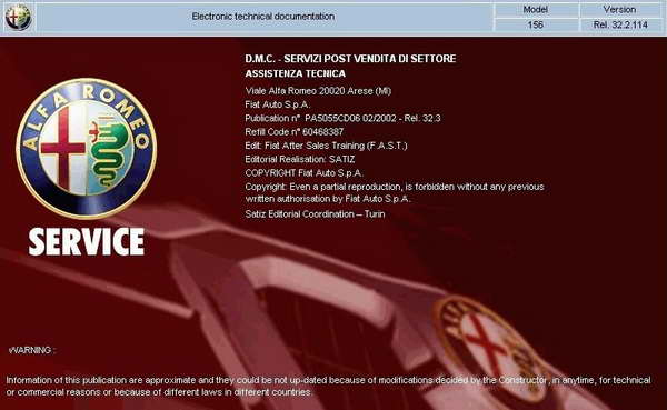 Руководство по ремонту и эксплуатации автомобиля Alfa Romeo 156