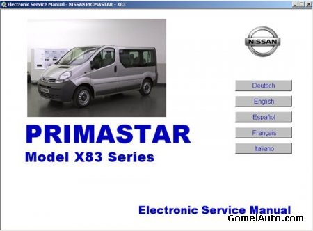 Руководство по обслуживнаию и ремонту Nissan Primastar X83
