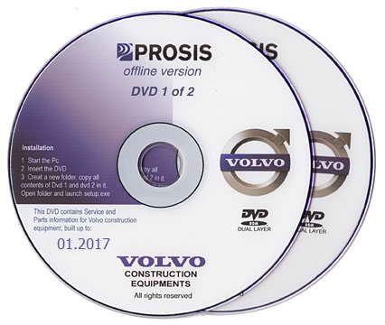 Каталог запчастей для спецтехники Volvo PROSIS (версия 01.2017 г.)