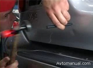 Видео урок по выпрямлению вмятин на кузове автомобиля