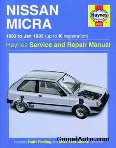 Руководство по ремонту автомобиля Nissan Micra K10 1983 - 1993 года выпуска