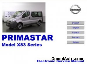 Руководство по ремонту и обслуживанию Nissan Primastar (Renault Trafic / Opel Vivaro)