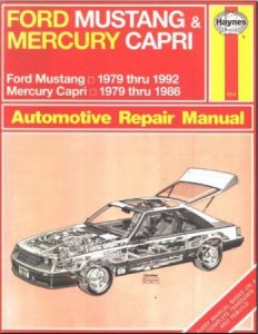 Руководство по ремонту автомобиля Ford Mustang 1979-1992 а также Mercury Capri 1979-1986 года выпуска