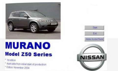 Скачать руководство по ремонту и обслуживанию Nissan Murano Z50 серии