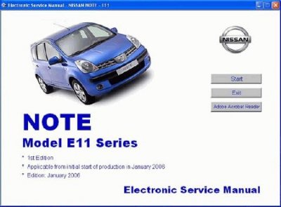 Руководство по ремонту и эксплуатации Nissan Note E11