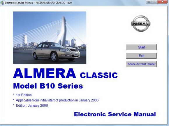 Руководство по ремонту и обслуживанию Nissan Almera B10