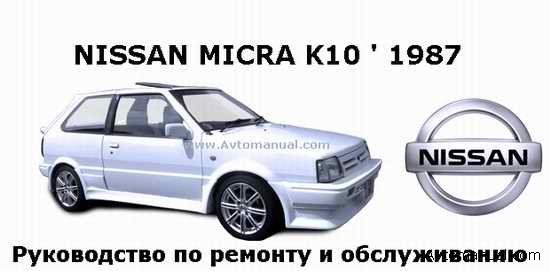 Руководство по ремонту автомобиля Nissan Micra K10 с 1987 года выпуска