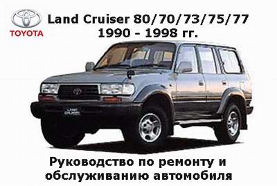 Руководство по ремонту автомобиля Toyota Land Cruiser 80 / 70 / 73 / 75 / 77 1990 - 1998 года выпуска