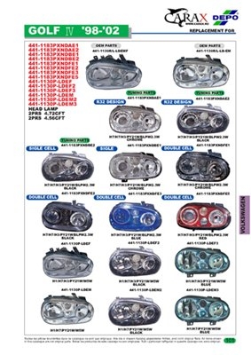 Каталог тюнингованных фар DEPO 2008 - 2009